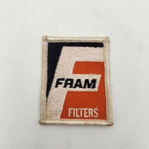 Vintage Fram Filters Patch Embroidered Automotive Mechanic Racing Sew On Orange‎